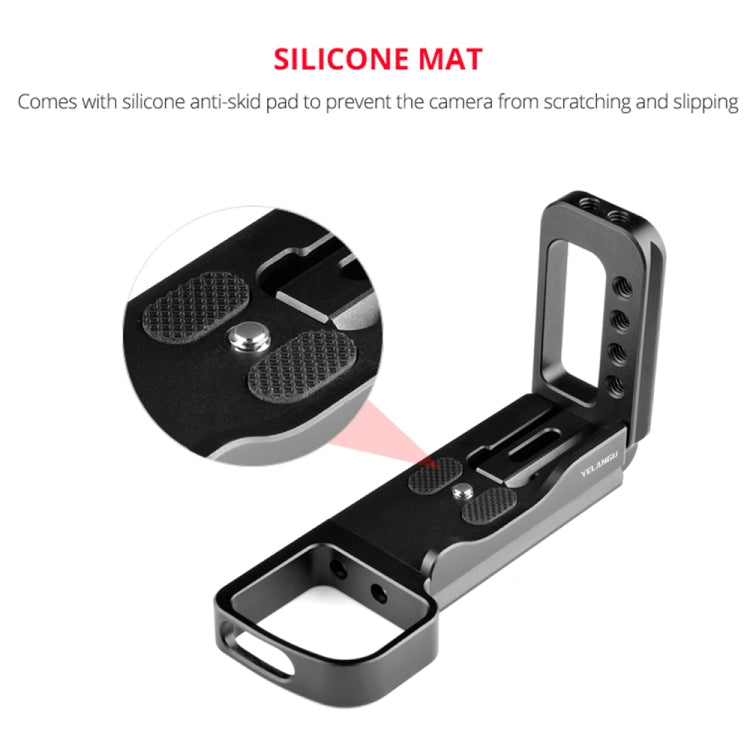 YELANGU YLG0715A 1/4 inch Vertical Shoot Quick Release L Plate Bracket Base Holder for Sony A6300 / A6000 / A6100 / A6400 / A6500, For Sony A6300