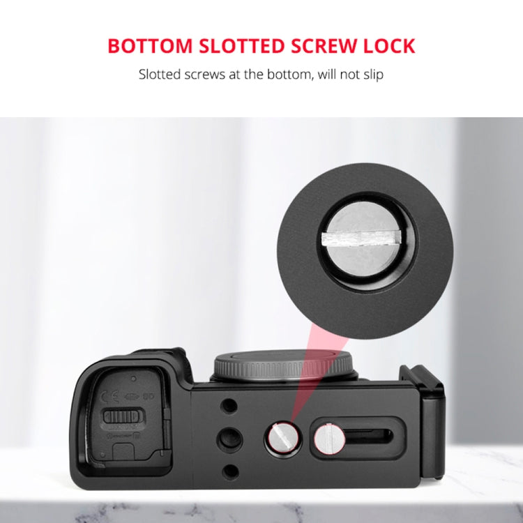 YELANGU YLG0715A 1/4 inch Vertical Shoot Quick Release L Plate Bracket Base Holder for Sony A6300 / A6000 / A6100 / A6400 / A6500, For Sony A6300