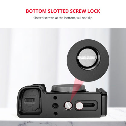 YELANGU YLG0715A 1/4 inch Vertical Shoot Quick Release L Plate Bracket Base Holder for Sony A6300 / A6000 / A6100 / A6400 / A6500, For Sony A6300