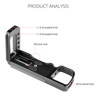 YELANGU YLG0715A 1/4 inch Vertical Shoot Quick Release L Plate Bracket Base Holder for Sony A6300 / A6000 / A6100 / A6400 / A6500, For Sony A6300