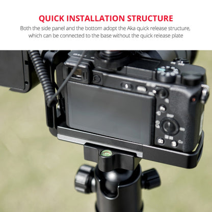 YELANGU YLG0715A 1/4 inch Vertical Shoot Quick Release L Plate Bracket Base Holder for Sony A6300 / A6000 / A6100 / A6400 / A6500, For Sony A6300