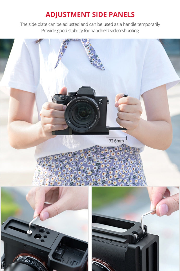 YELANGU CL6 YLG0712A Vertical Shoot Quick Release L Plate Bracket Base Holder for Sony A9 (ILCE-9) / A7 III/ A7R III, For Sony A9