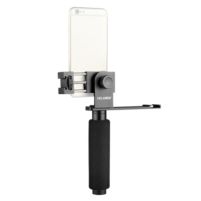 YELANGU PC08 YLG0117A Handheld Grip Holder Bracket with Mobile Phone Metal Clamp, Bracket