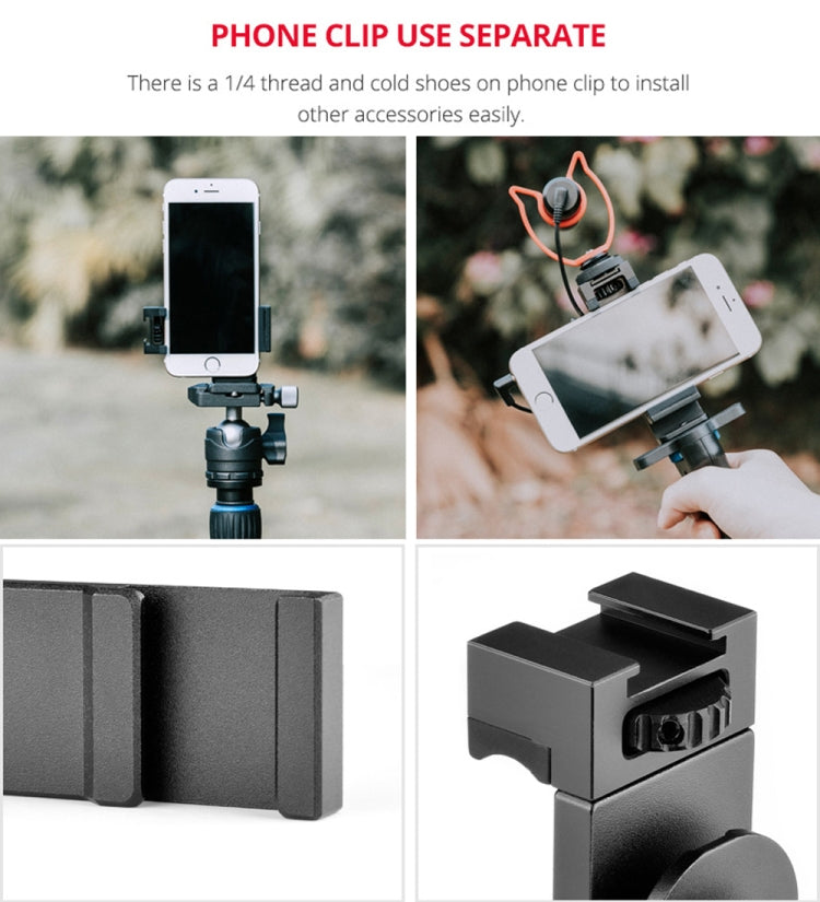 YELANGU PC08 YLG0117A Handheld Grip Holder Bracket with Mobile Phone Metal Clamp, Bracket