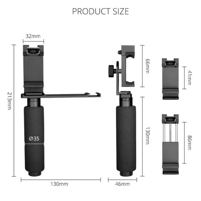 YELANGU PC08 YLG0117A Handheld Grip Holder Bracket with Mobile Phone Metal Clamp, Bracket
