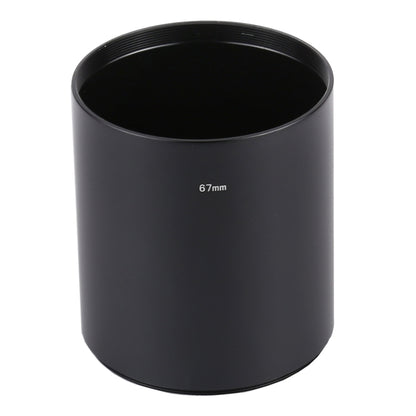 67mm Thread Type Straight Tube Full Metal Lens Hood Shade for Medium Telephoto Lens, 67mm