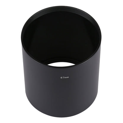 67mm Thread Type Straight Tube Full Metal Lens Hood Shade for Medium Telephoto Lens, 67mm