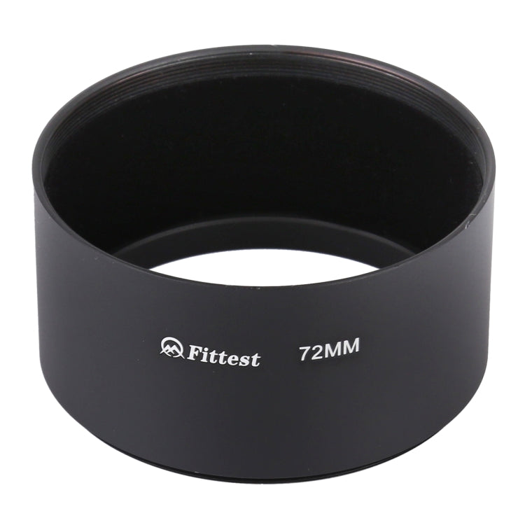 FITTEST 72mm Thread Type Straight Tube Full Metal Lens Hood Shade for Medium Telephoto Lens, 72mm