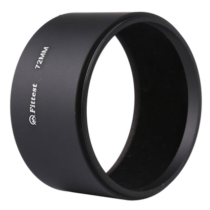 FITTEST 72mm Thread Type Straight Tube Full Metal Lens Hood Shade for Medium Telephoto Lens, 72mm