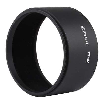 FITTEST 72mm Thread Type Straight Tube Full Metal Lens Hood Shade for Medium Telephoto Lens, 72mm
