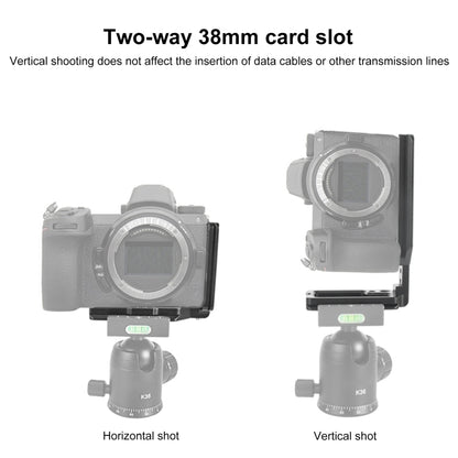 1/4 inch  Vertical Shoot Quick Release L Plate Bracket Base Holder for Nikon Z6 / Z7, For Nikon Z6 / Z7
