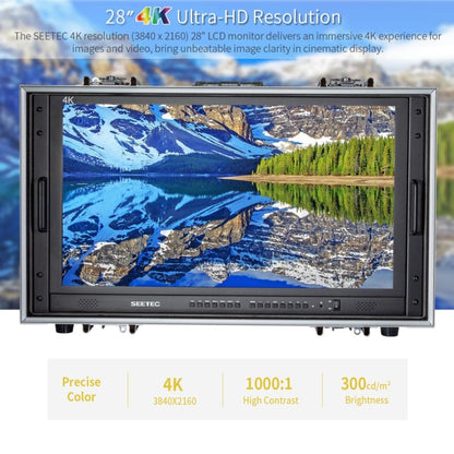 SEETEC 4K280-9HSD-CO 3840x2160 28 inch HDMI 4K HD Director Box Camera Field Monitor, Support Four Screen Split, 4K280-9HSD-CO