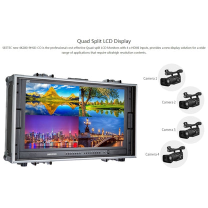SEETEC 4K280-9HSD-CO 3840x2160 28 inch HDMI 4K HD Director Box Camera Field Monitor, Support Four Screen Split, 4K280-9HSD-CO