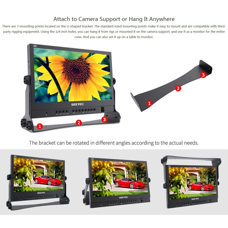 SEETEC ATEM156 1920x1080 15.6 inch IPS Screen HDMI 4K HD Live Broadcast Camera Field Monitor, Support Four Screen Split, ATEM156
