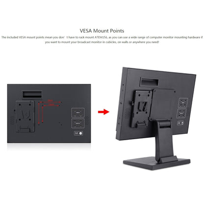 SEETEC ATEM156 1920x1080 15.6 inch IPS Screen HDMI 4K HD Live Broadcast Camera Field Monitor, Support Four Screen Split, ATEM156