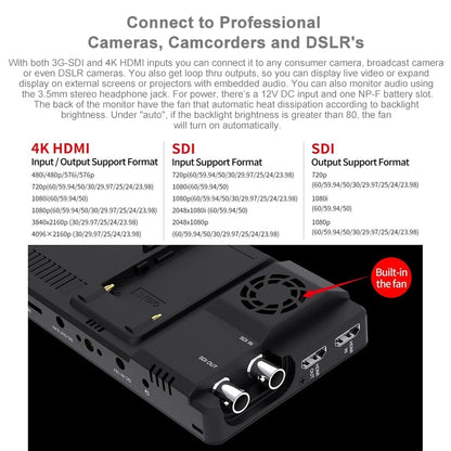 FEELWORLD LUT6S 1920x1080 2600 nits 6 inch IPS Screen HDMI 4K Touch Screen SDI HDI Camera Field Monitor, LUT6S