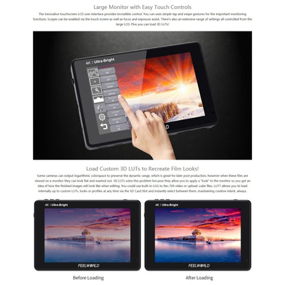 FEELWORLD LUT7 1920x1200 2200 nits 7 inch IPS Screen HDMI 4K Touch Screen Camera Field Monitor, LUT7