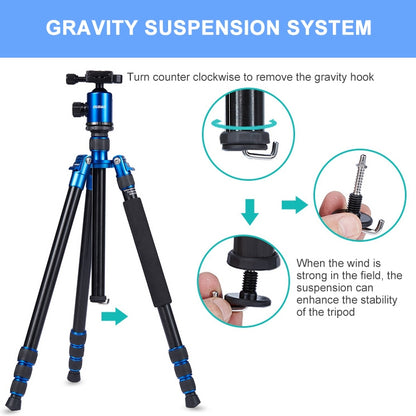 TRIOPO Oubao A-688 Adjustable Portable  Aluminum Alloy Tripod with Ball Head for SLR Camera, A-688