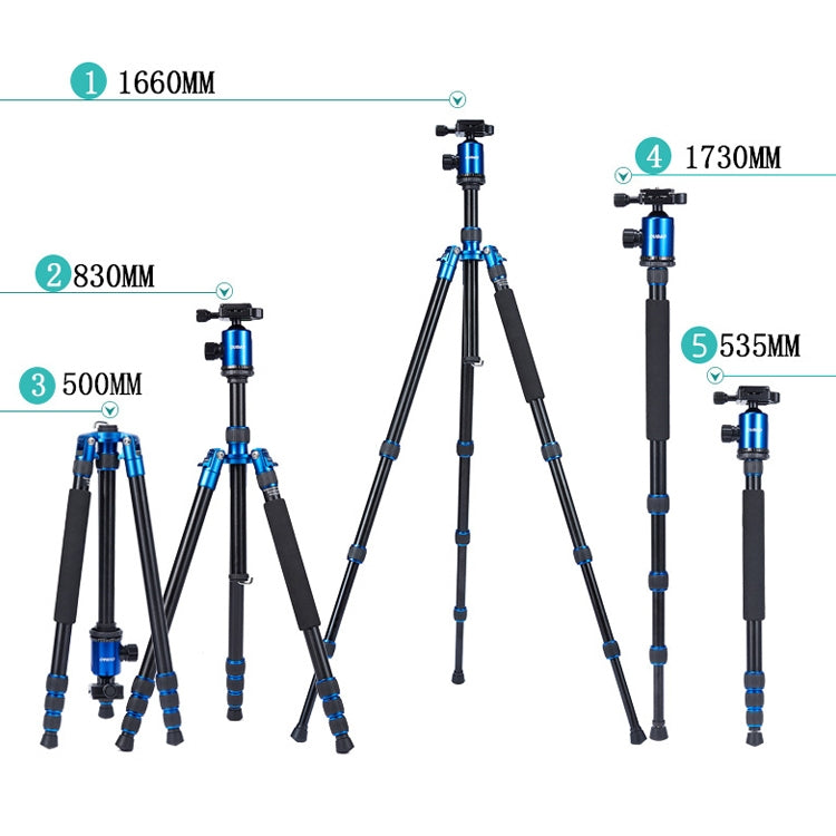 TRIOPO Oubao A-688 Adjustable Portable  Aluminum Alloy Tripod with Ball Head for SLR Camera, A-688