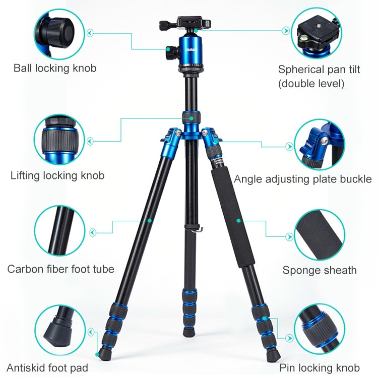 TRIOPO Oubao A-688 Adjustable Portable  Aluminum Alloy Tripod with Ball Head for SLR Camera, A-688