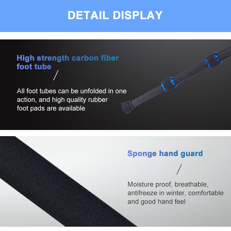TRIOPO Oubao C-608S Adjustable Portable Carbon Fiber Tripod with Ball Head for SLR Camera, C-608S
