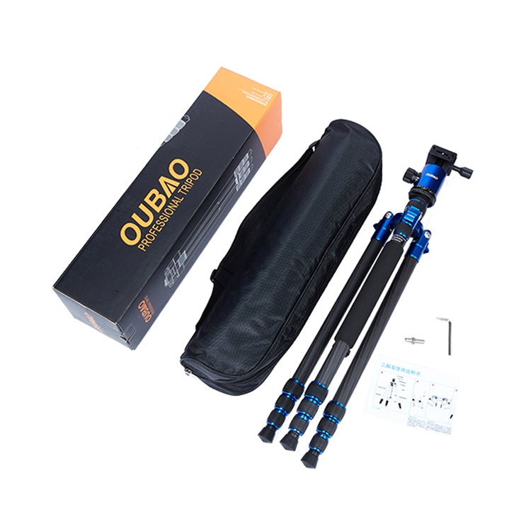 TRIOPO Oubao C-608S Adjustable Portable Carbon Fiber Tripod with Ball Head for SLR Camera, C-608S