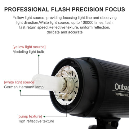 TRIOPO Oubao TTR600W Studio Flash with E27 150W Light Bulb