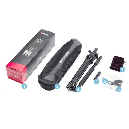 TRIOPO 554 Adjustable Portable  Aluminum Alloy Tripod with D-2A Ball Head for SLR Camera, 554