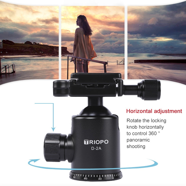 TRIOPO 554 Adjustable Portable  Aluminum Alloy Tripod with D-2A Ball Head for SLR Camera, 554