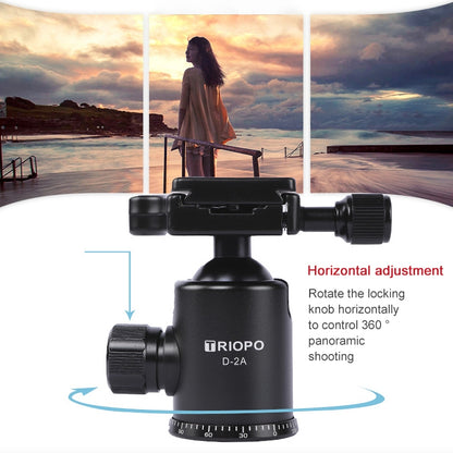 TRIOPO 554 Adjustable Portable  Aluminum Alloy Tripod with D-2A Ball Head for SLR Camera, 554