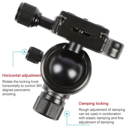TRIOPO 554 Adjustable Portable  Aluminum Alloy Tripod with D-2A Ball Head for SLR Camera, 554