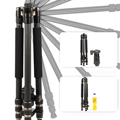 TRIOPO 853 Adjustable Portable Carbon Fiber Tripod with D2-A Ball Head for SLR Camera, 853