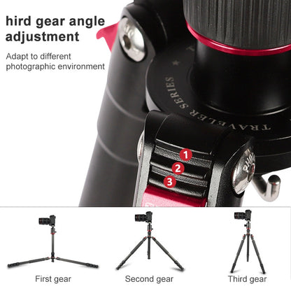 TRIOPO 888 Adjustable Portable Carbon Fiber Tripod with Q-2 Ball Head for SLR Camera, Pipe diameter: 28cm, 888