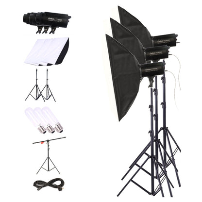 TRIOPO Oubao TTR300W 60x90cm Studio Softbox + 2.8m Tripod Mount + 3 x  Light Bulb Photography Lighting Three Piece Set, TTR300W + 3 x Light