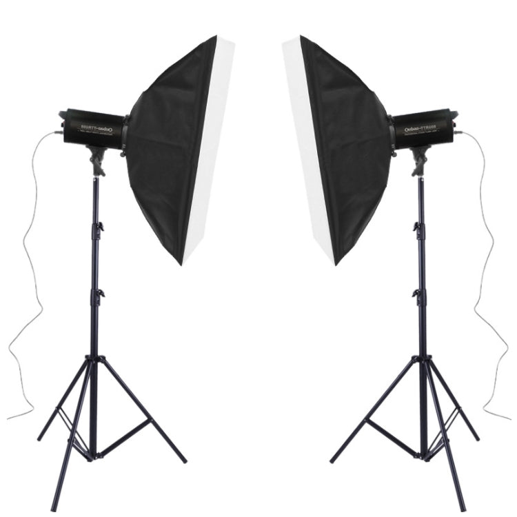 TRIOPO Oubao TTR600W 70x100cm Studio Softbox + Tripod Mount + 2x E27 150W Light Bulb Photography Lighting Tow Piece Set, TTR600W
