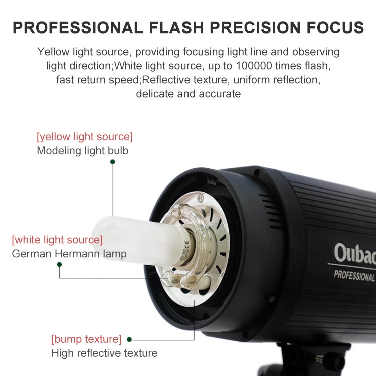 TRIOPO Oubao TTR600W 70x100cm Studio Softbox + Tripod Mount + 2x E27 150W Light Bulb Photography Lighting Tow Piece Set, TTR600W