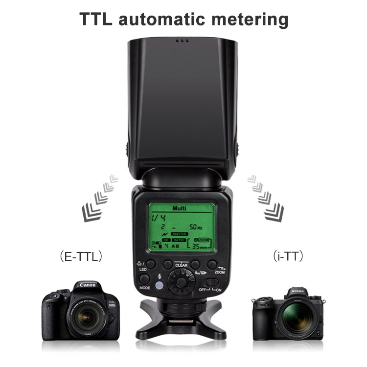 Triopo TR-666 2000mAh 2.4G Wireless Dual TTL Mode Flash Speedlite for Canon / Nikon DSLR Cameras, TR-666