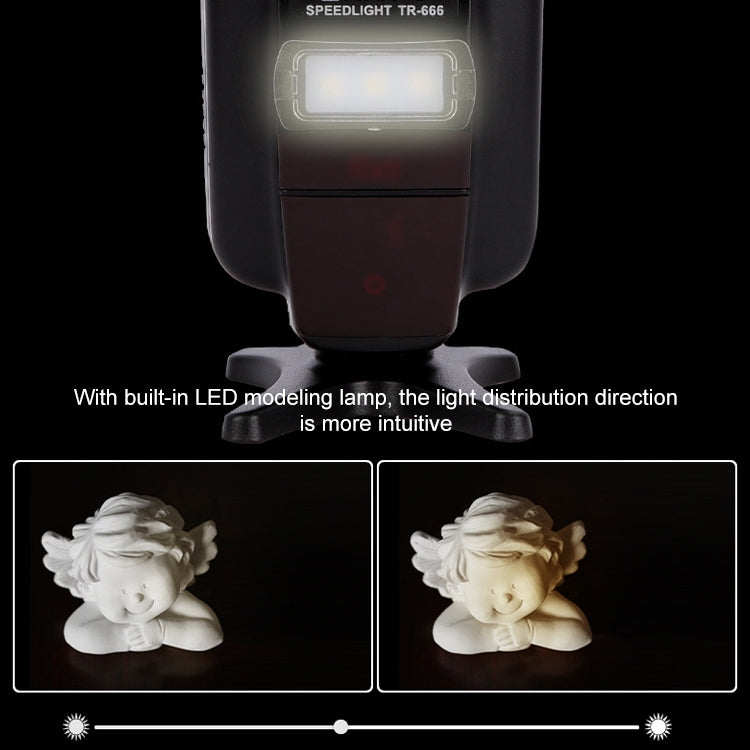 Triopo TR-666 2000mAh 2.4G Wireless Dual TTL Mode Flash Speedlite for Canon / Nikon DSLR Cameras, TR-666