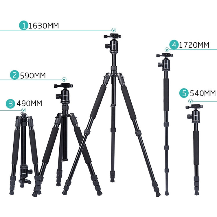 TRIOPO Oubao A-608S  Adjustable Portable  Aluminum Alloy Tripod with Ball Head for SLR Camera, -608S