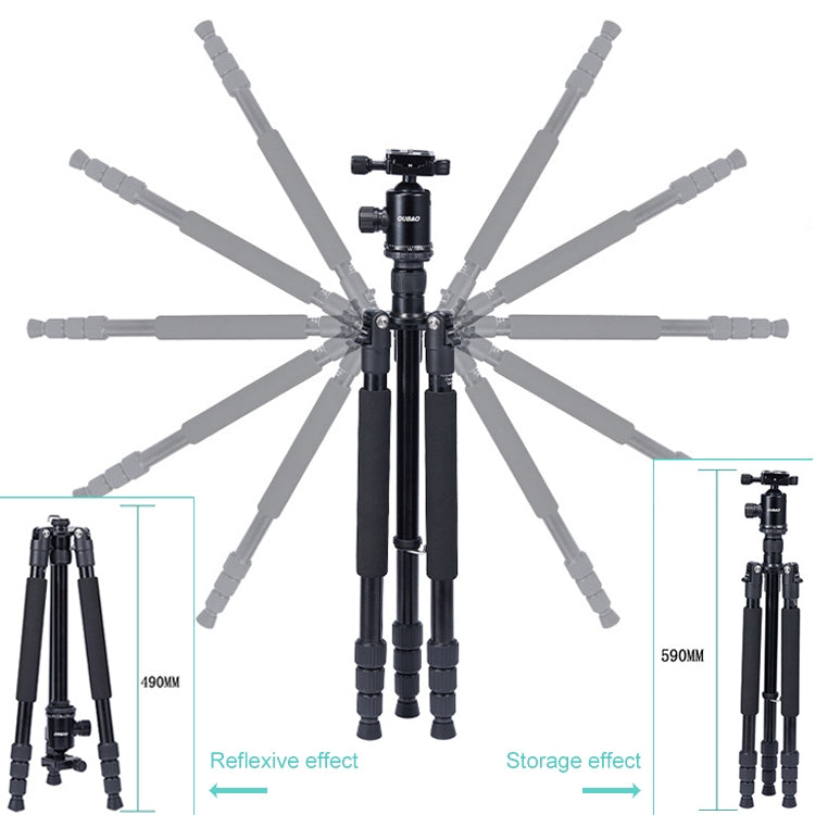 TRIOPO Oubao A-608S  Adjustable Portable  Aluminum Alloy Tripod with Ball Head for SLR Camera, -608S