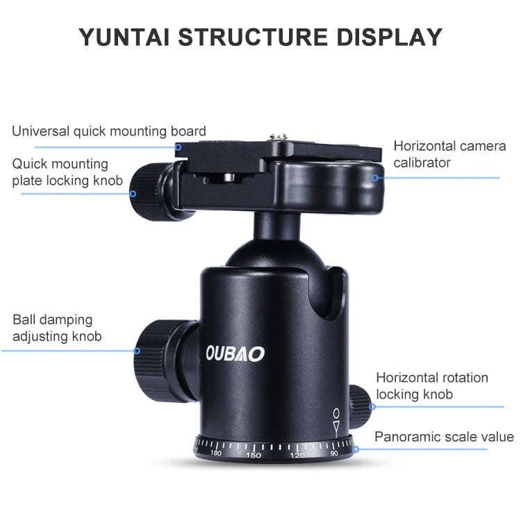 TRIOPO Oubao A-608S  Adjustable Portable  Aluminum Alloy Tripod with Ball Head for SLR Camera, -608S