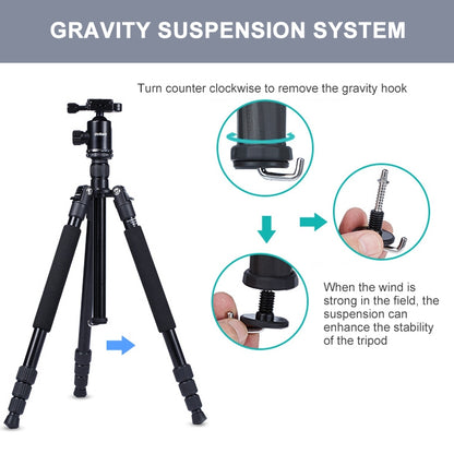 TRIOPO Oubao A-608S  Adjustable Portable  Aluminum Alloy Tripod with Ball Head for SLR Camera, -608S