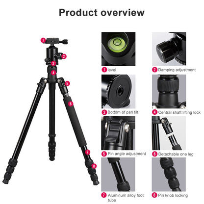 TRIOPO Oubao TA300 Adjustable Portable Aluminum Alloy Tripod with Ball Head for SLR Camera, TA300