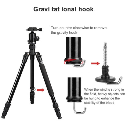 TRIOPO Oubao TA300 Adjustable Portable Aluminum Alloy Tripod with Ball Head for SLR Camera, TA300