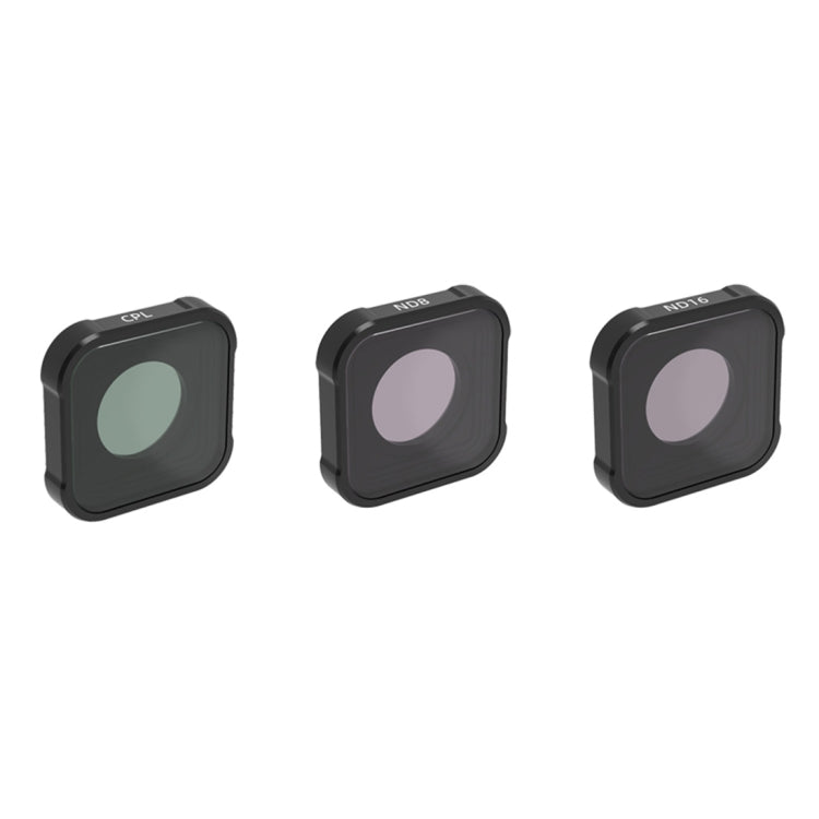 JSR KB Series CPL+ND8+ND16 Lens Filter for GoPro HERO13 Black /12 Black /11 Black /10 Black /9 Black, 3-in-1