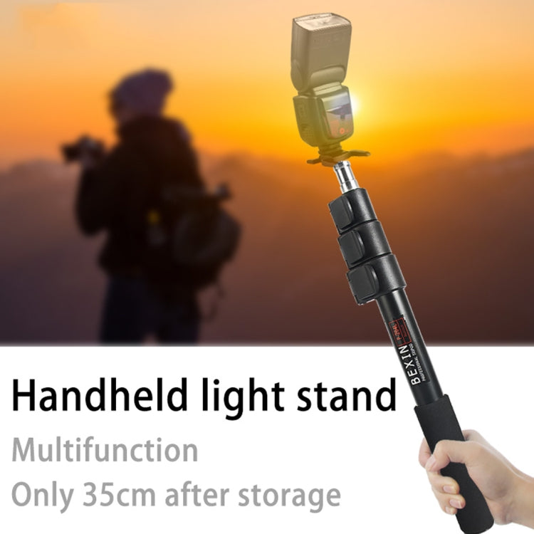 BEXIN P-264L Portable Outdoor Photography Camera Aluminum Alloy Hand-held Lamp Stand Monopod, P-264L