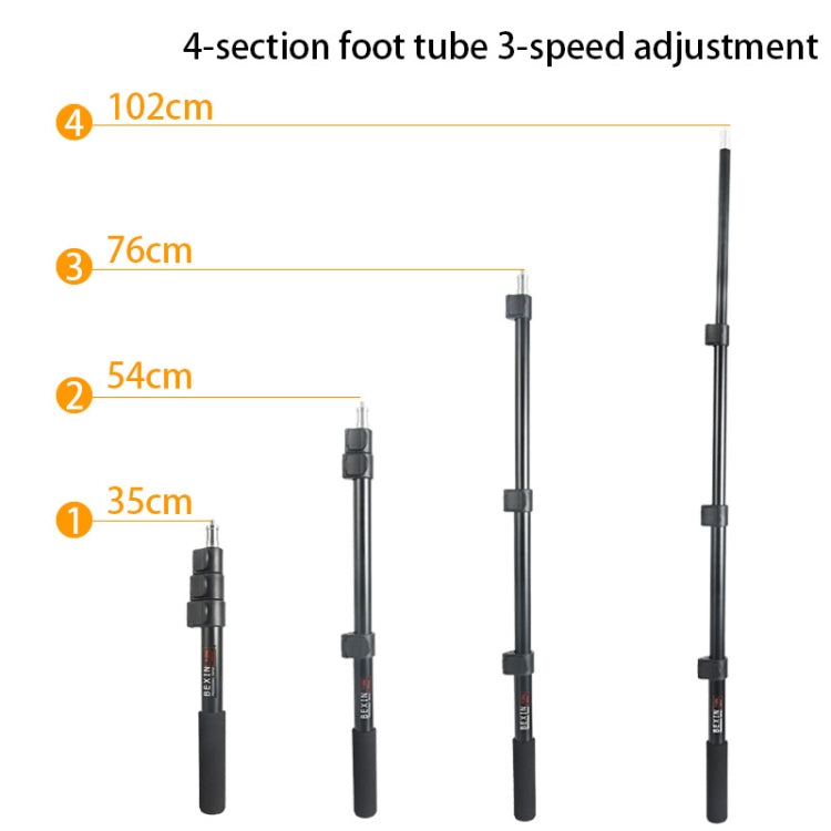 BEXIN P-264L Portable Outdoor Photography Camera Aluminum Alloy Hand-held Lamp Stand Monopod, P-264L
