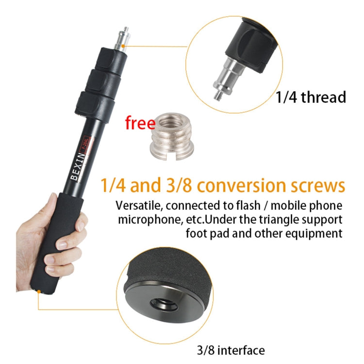 BEXIN P-264L Portable Outdoor Photography Camera Aluminum Alloy Hand-held Lamp Stand Monopod, P-264L