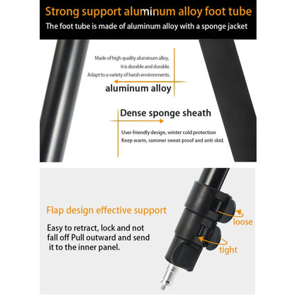 BEXIN P-264L Portable Outdoor Photography Camera Aluminum Alloy Hand-held Lamp Stand Monopod, P-264L