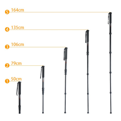 BEXIN P285-A Portable Travel Outdoor DSLR Camera Aluminum Alloy Monopod Holder, P285-A